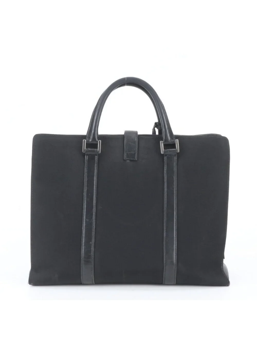 Gucci Leather Nylon Business Bag Document Bag Black